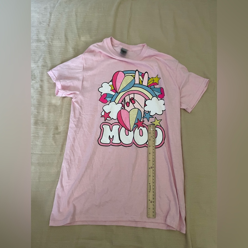 Pink shirt with graphic designs! In a women’s size S.